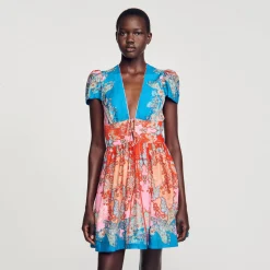 Femme SANDRO Robe Courte Imprimée