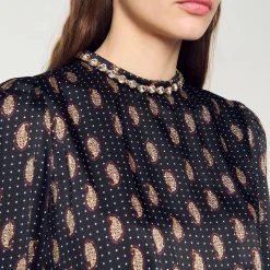 Femme SANDRO Robe Courte Imprimée