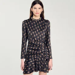 Femme SANDRO Robe Courte Imprimée