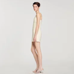 Femme SANDRO Robe Courte Ornée De Perles