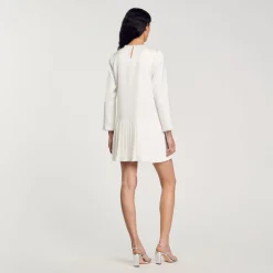Femme SANDRO Robe Courte Perlée En Satin