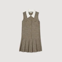Femme SANDRO Robe Courte Pied De Puce