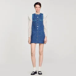 Femme SANDRO Robe Courte Trapèze En Tweed