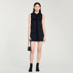 Femme SANDRO Robe En Maille Fantaisie