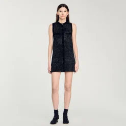 Femme SANDRO Robe En Maille Fantaisie