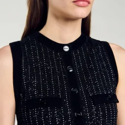 Femme SANDRO Robe En Maille Fantaisie
