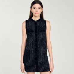 Femme SANDRO Robe En Maille Fantaisie