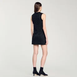 Femme SANDRO Robe En Maille Fantaisie