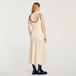 Femme SANDRO Robe En Maille Pointelle