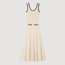 Femme SANDRO Robe En Maille Pointelle
