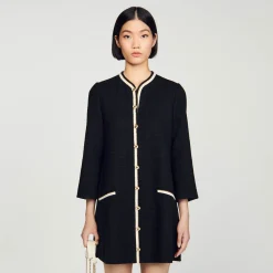Femme SANDRO Robe En Tweed