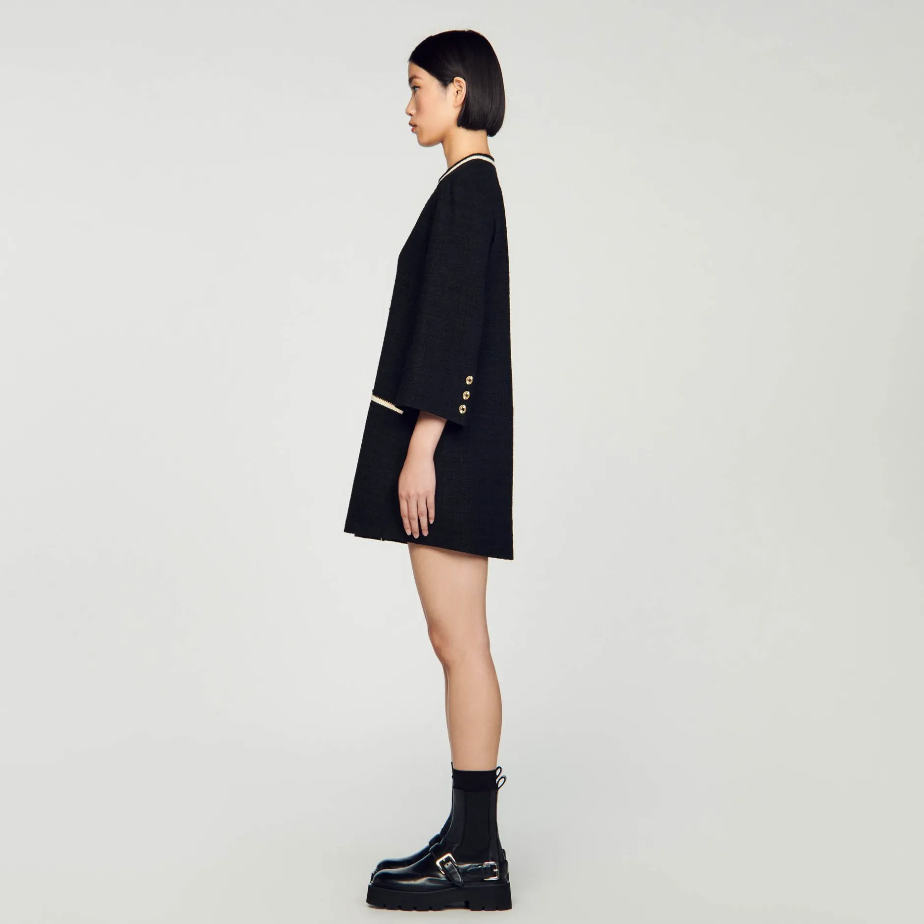 Femme SANDRO Robe En Tweed