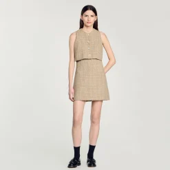 Femme SANDRO Robe En Tweed