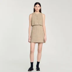 Femme SANDRO Robe En Tweed