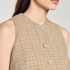 Femme SANDRO Robe En Tweed