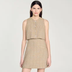 Femme SANDRO Robe En Tweed