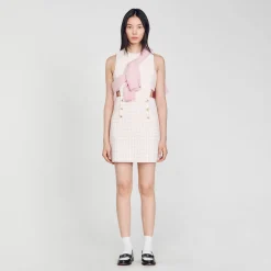 Femme SANDRO Robe En Tweed Ajourée