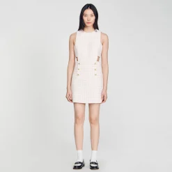 Femme SANDRO Robe En Tweed Ajourée
