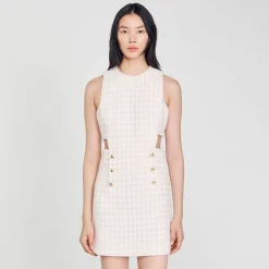 Femme SANDRO Robe En Tweed Ajourée