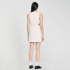 Femme SANDRO Robe En Tweed Ajourée