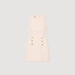 Femme SANDRO Robe En Tweed Ajourée