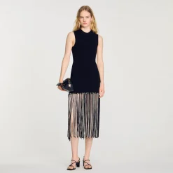 Femme SANDRO Robe Frangée