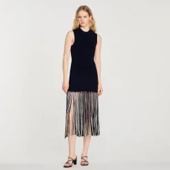 Femme SANDRO Robe Frangée