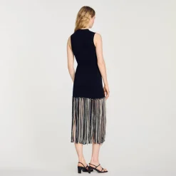 Femme SANDRO Robe Frangée