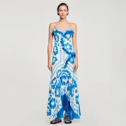 Femme SANDRO Robe Imprimée à Volants