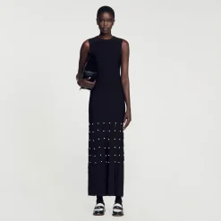 Femme SANDRO Robe Longue à Franges