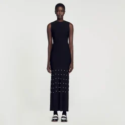 Femme SANDRO Robe Longue à Franges