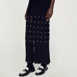 Femme SANDRO Robe Longue à Franges
