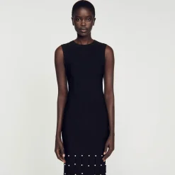 Femme SANDRO Robe Longue à Franges