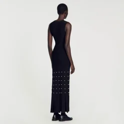 Femme SANDRO Robe Longue à Franges