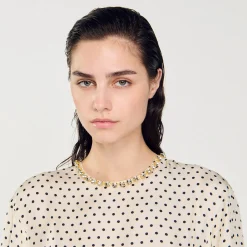 Femme SANDRO Robe Longue à Pois