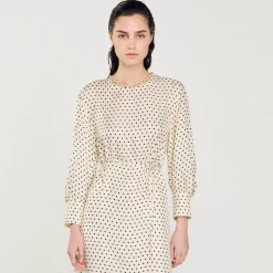 Femme SANDRO Robe Longue à Pois