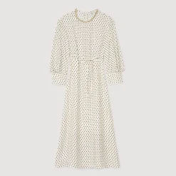 Femme SANDRO Robe Longue à Pois
