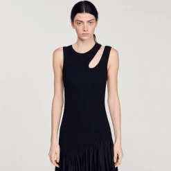 Femme SANDRO Robe Longue Bimatières