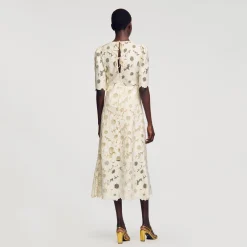 Femme SANDRO Robe Longue Brodée