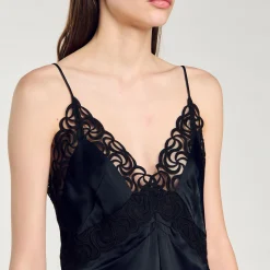 Femme SANDRO Robe Longue Dentelle