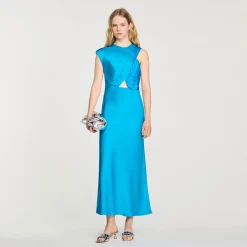 Femme SANDRO Robe Longue Drapée