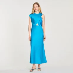 Femme SANDRO Robe Longue Drapée