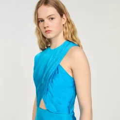 Femme SANDRO Robe Longue Drapée