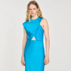 Femme SANDRO Robe Longue Drapée