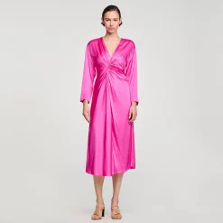 Femme SANDRO Robe Longue Drapée