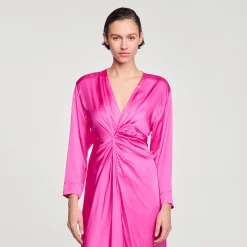 Femme SANDRO Robe Longue Drapée