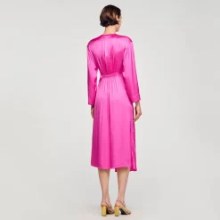 Femme SANDRO Robe Longue Drapée