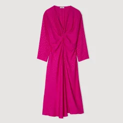 Femme SANDRO Robe Longue Drapée