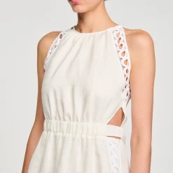 Femme SANDRO Robe Longue En Lin