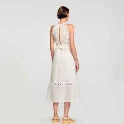 Femme SANDRO Robe Longue En Lin